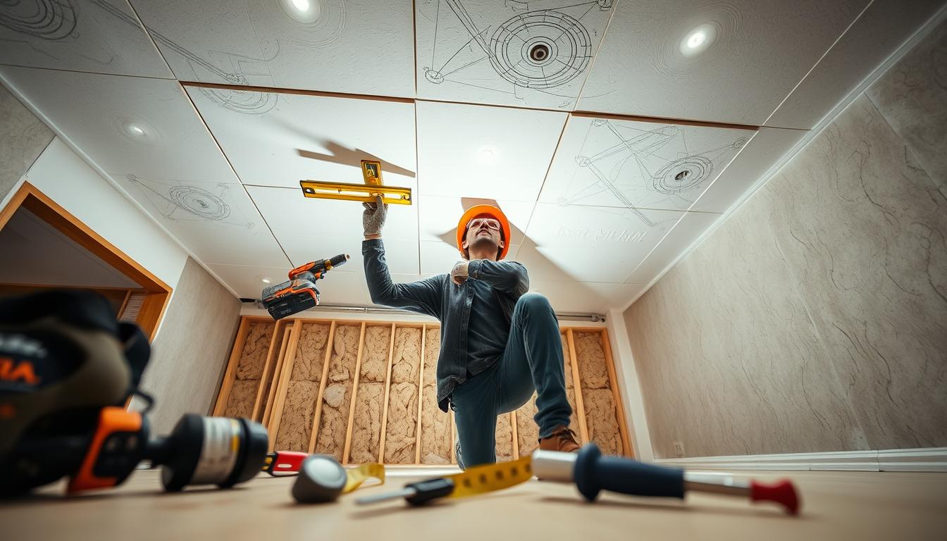gypsum ceiling installation